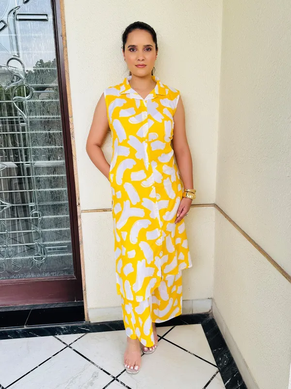 Golden_Hour_Co_Ord_Set_Yellow_Slub_Cotton